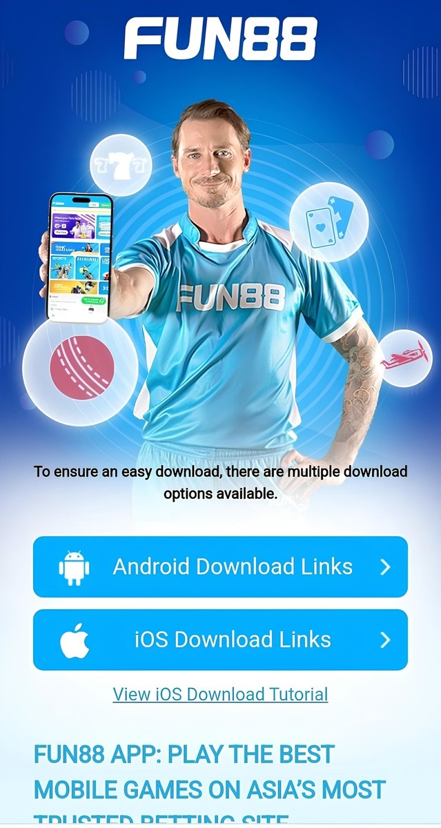 Fun88 DOWNLOAD APP. Experience seamless online betting with the Fun88 app, available for Android and iOS – your trusted platform for sports and casino games